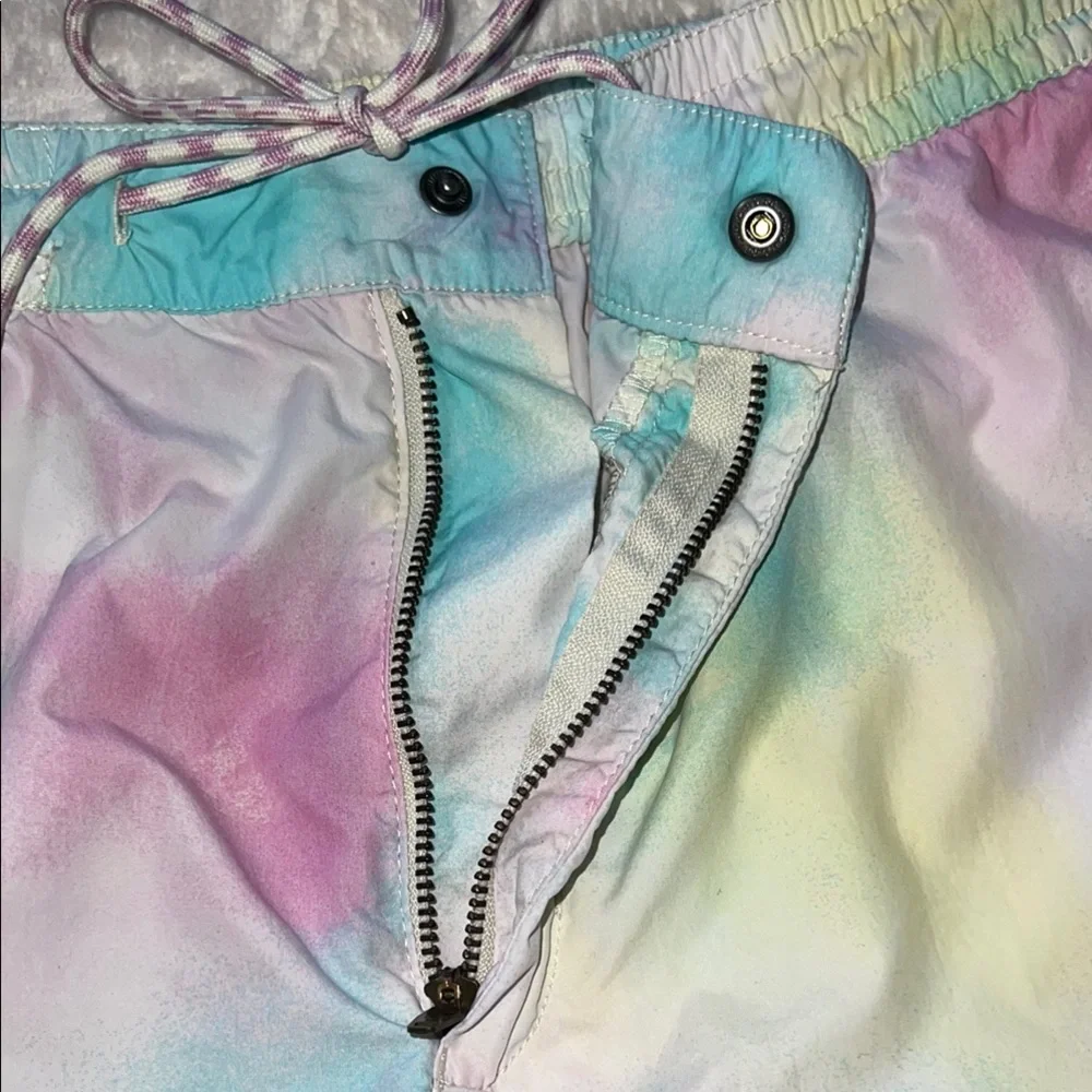 American Eagle Outfitters Women's Pink & Blue Tie Dye Swim Board Shorts Size L